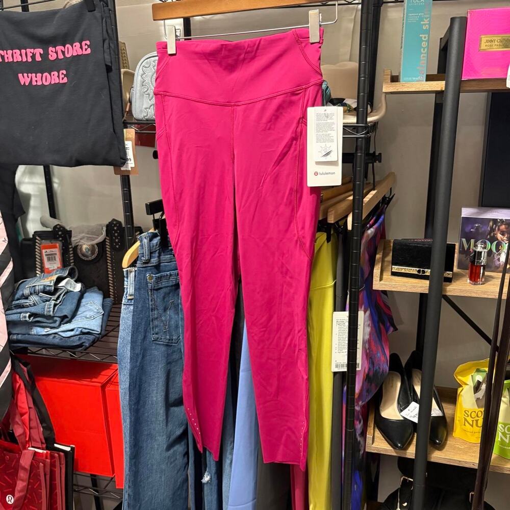 Lululemon pink high rise fast